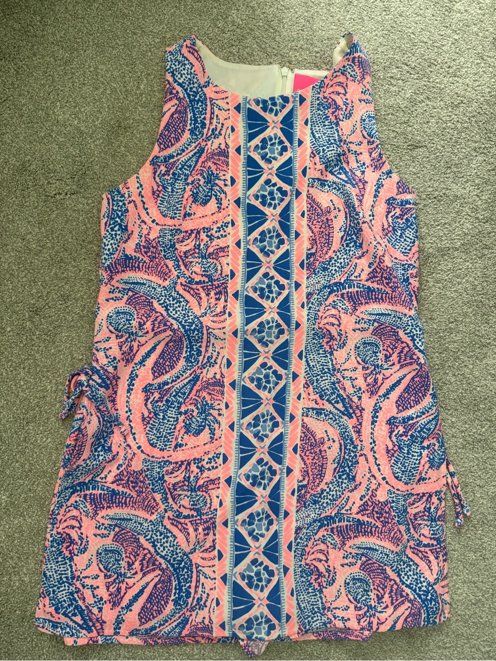 Lilly Pulitzer Pink and Blue Paisley Shift Romper